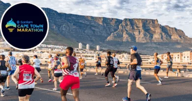 damaged marathon infrastructure at green point after severe winds forced the cancellation of the cape town marathon.